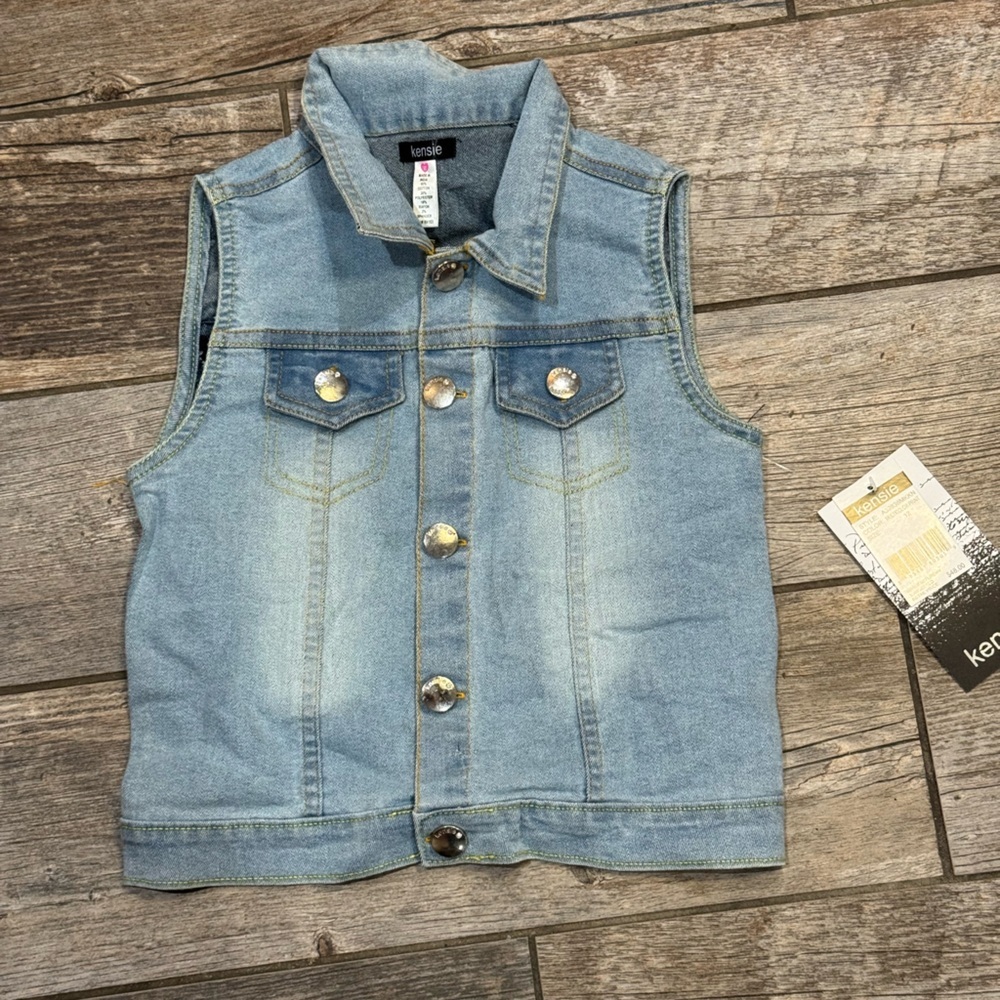 Kensie Light Blue Denim Vest